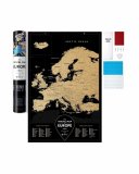 Скретч-карта Европы Travel Map Black Europe 40*60 см