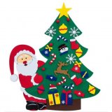 Детская настенная новогодняя елка с Дедом Морозом DIY Christmas, 75 х100 см