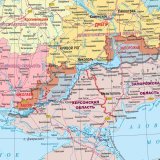 Карта СВО в Украине, ЛНР, ДНР, Херсонской и Запорожской областей  74х100 см, 1:1 480 000