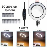 Лупа-лампа настольная на струбцине 64 LED, 10х ANYSMART