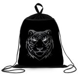 Мешок для обуви BRAUBERG, с петлёй, карман на молнии, 47х37 см, "Tiger", 271610