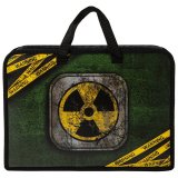 Папка на молнии с ручками ЮНЛАНДИЯ А4, 1 отделение, пластик, ширина 75 мм, "Warning", 270956