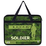 Папка на молнии с ручками BRAUBERG А4, 1 отделение, пластик, ширина 80 мм, "Soldier", 270870