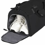 Сумка спортивная BRAUBERG MOVE, карман для мокрых вещей, отделение для обуви, черная, 45x21x20 см, 271690