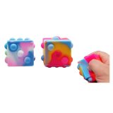 Игрушка-антистресс жмяка "Игральный кубик" 5,5х5,5 см, ассорти, шоубокс 12 шт, 1TOY, Т22992