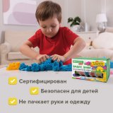 Песок для лепки кинетический TouchLife, 6 цветов, 720 г, 4 формочки