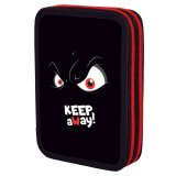 Пенал BRAUBERG, 2 отделения, полиэстер, 21х14 см, "Keep Away", 271543