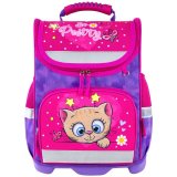 Ранец ЮНЛАНДИЯ WISE, 1 отделение, 3 кармана, устойчивое дно, "Pretty kitty", 37x29х15 см, 271395