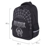 Рюкзак BRAUBERG SOFT, 2 отделения, 3 кармана, "Dangerous spider", СВЕТЯЩИЙСЯ, 40х31х15 см, 270612