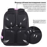 Рюкзак BRAUBERG SOFT, 2 отделения, 3 кармана, "I love coffee", СВЕТЯЩИЙСЯ, 40х31х15 см, 270611