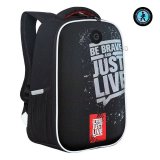 Ранец GRIZZLY анатомическая спинка, облегченный, для мальчиков, JUST LIVE, 37х26х16 с, RAw-397-10/1