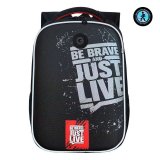 Ранец GRIZZLY анатомическая спинка, облегченный, для мальчиков, JUST LIVE, 37х26х16 с, RAw-397-10/1