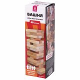 Игра настольная "БАШНЯ", 48 деревянных блоков, ЗОЛОТАЯ СКАЗКА, 662294