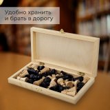 Шахматы классические обиходные, деревянные, лакированные, доска 29х29 см, ЗОЛОТАЯ СКАЗКА, 664669