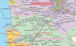 Карта Крыма административная 60 х 36 см, на магнитной основе GlobusOff