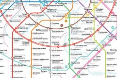 Карта схемы Московского метро 54 х 40 см GlobusOff