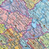 Политическая карта России, Европы и Азии 230х150 см, 1:4М GlobusOff