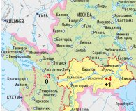 Карта часовых поясов РФ GlobusOff 150х92 см