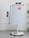 Стеклянная магнитно-маркерная доска 60x90 см на колесах + сменная доска Globusoff