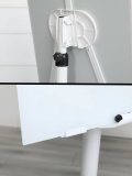 Стеклянная магнитно-маркерная доска 60x90 см на колесах + сменная доска Globusoff