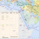 Карта Евроазиатских транспортных коридоров 150 х 200 см, GlobusOff