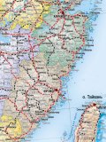 Карта  железных дорог Китая 100 x 135 см, GlobusOff