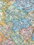 Карта железных дорог России 100 х 195 см, GlobusOff