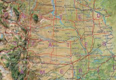 Глобус c видом Земли из космоса d=130 см на пластиковой подставке, английский язык