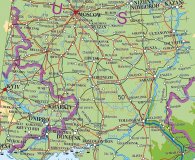 Глобус большой физический d=130 см на пластиковой подставке, английский язык