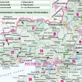 Карта Ростовской области 150х150 см Globusoff