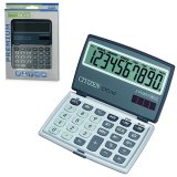 Калькулятор карманный CITIZEN CTC-110WB, 10 разрядный с двойным питанием