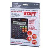 Калькулятор настольный STAFF STF-555-BLACK CORRECT, 12 разрядный с двойным питанием