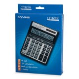 Калькулятор настольный CITIZEN SDC-760N, 16 разрядный с двойным питанием