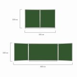 Магнитная доска для мела триптих BRAUBERG 100*150/300см, 231707