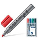 Набор маркеров "Lumocolor" STAEDTLER для флипчарта, 4шт, круглый наконечник 2мм, 150692