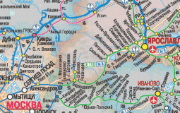 Карта путей сообщения России и сопредельных государств 250х150 см