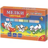 Набор цветного мела "Далматинцы", 9цв