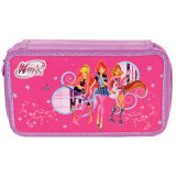 Пенал 2 отделения 190*115 "Winx", ткань, стразы 209727