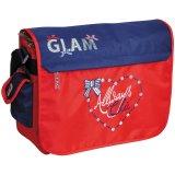 Сумка "Glam line" 28*34*10см, 2 отделения, 2 кармана, красный/синий