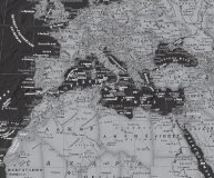 Карта Мира черно-белая на заказ, 150*100 см