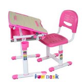 Растущая парта со стулом для рисования Bambino Pink Fundesk