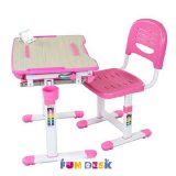 Растущая парта со стулом для рисования Bambino Pink Fundesk