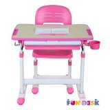 Растущая парта со стулом для рисования Bambino Pink Fundesk