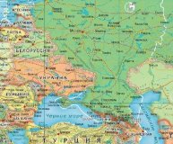 Политическая настенная карта Мира с инфографикой на рейках, масштаб 1:45 000 000, 90х60см