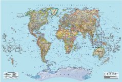 Политическая карта мира в развороте на заказ, 150*100 см