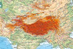 Глобус физический d=64 см, на настольной подставке