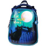 Ранец с анатомической спинкой "Сat night story" Expert 37*29*18см, 2 отделения